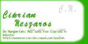 ciprian meszaros business card